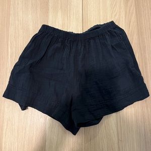 Black Cotton Shorts